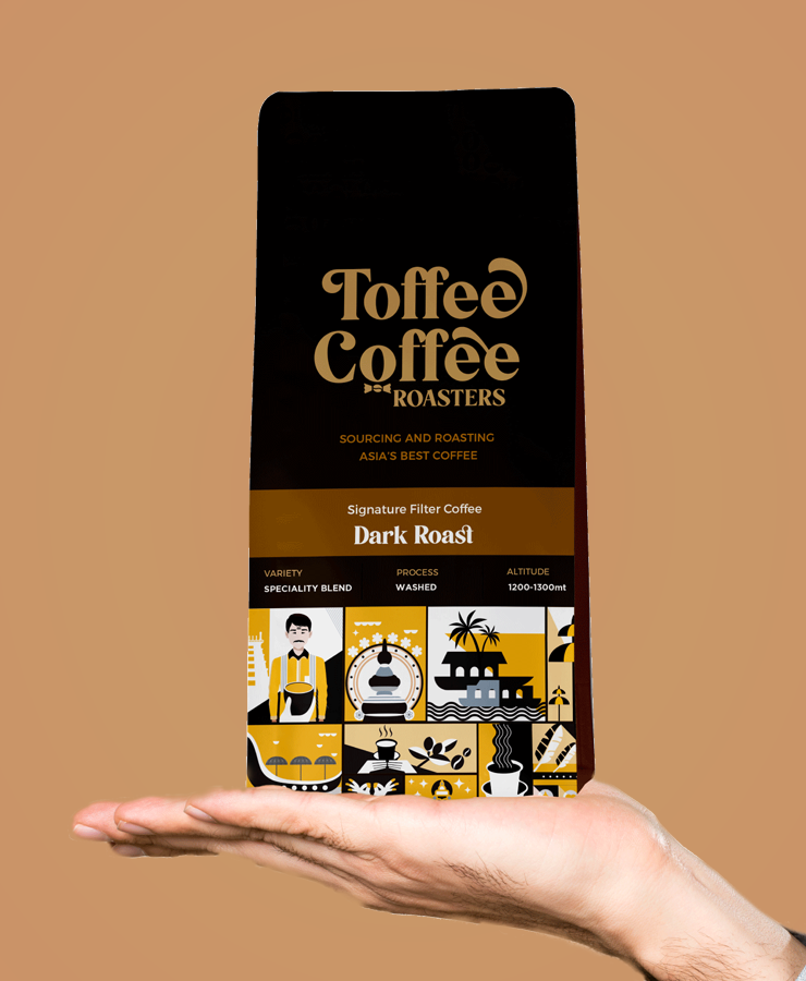 Toffee Coffee Roasters - Mumbai , branding and packaging design by Devolv Studio