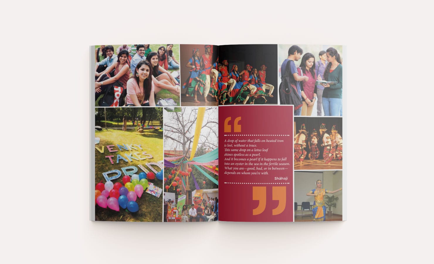 Sri Venkateswara college (DU), Coffee table annual book Communication design by Devolv Studio