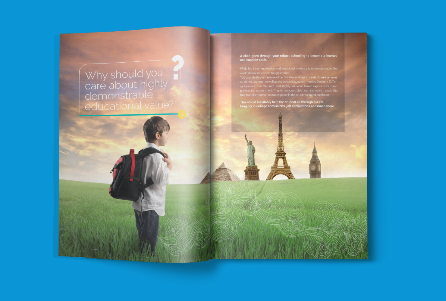 Travel Education Brochure (TEB) that's all about the incredible value of travel education.