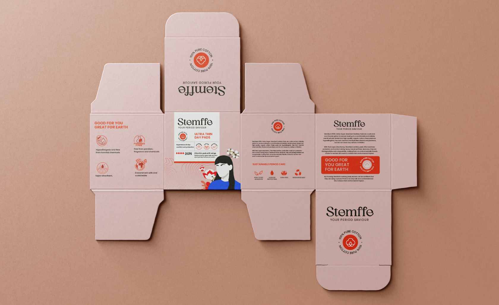 Stemffe - Female Hygiene branding and product packaging by Devolv Studio