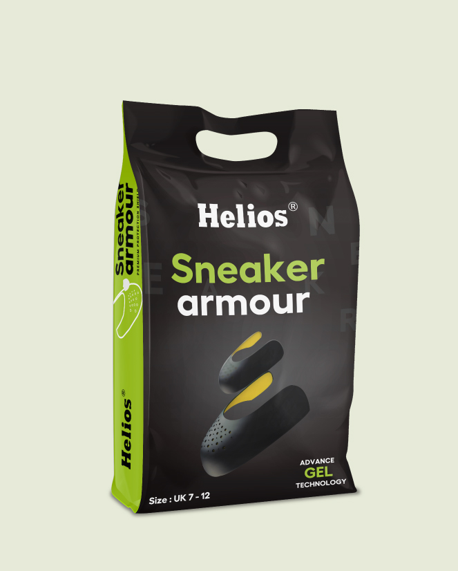 Helios Sneaker care Packaging and branding- helios Wipes by Devolv Studio
