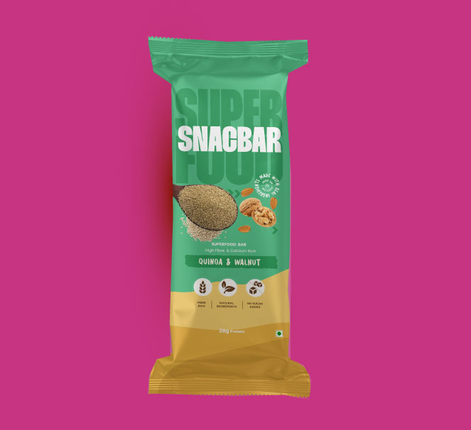 Branding and packaging for Healthy Snacbar by Devolv Studio Design Agency