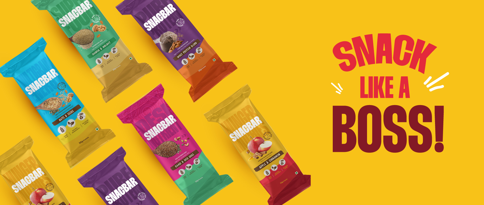 Snacbar Protein Bar Branding and Packaging