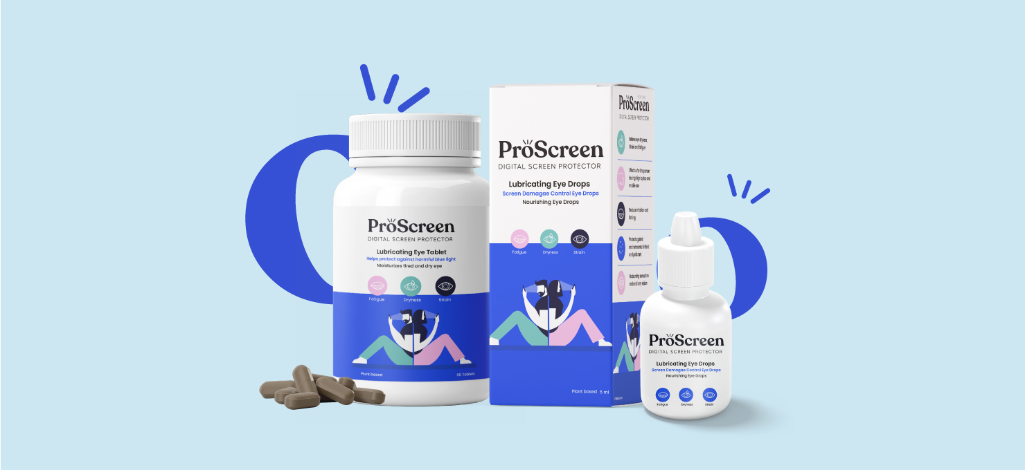 Proscreen Digital Eye Protector Branding and Packaging